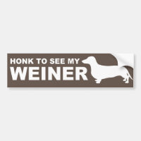 Cita de Weiner Dog (Dachshund) curiosa pegatina de