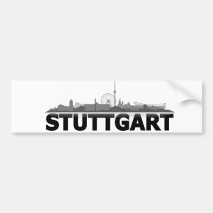 Para Coche Ciudad de Stuttgart horizonte - pegatina de