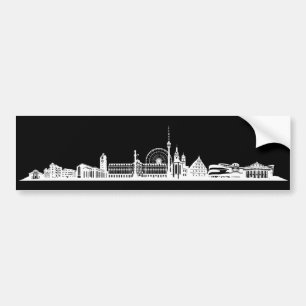 Para Coche Ciudad de Stuttgart horizonte - pegatina de
