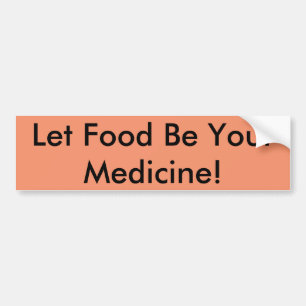 Para Coche Comida como pegatina de parachoques medicinales