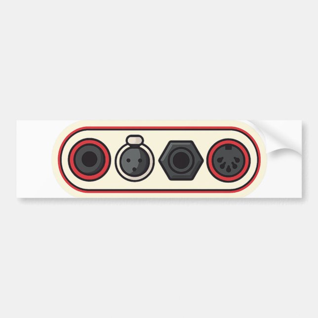 Para Coche conectores de audio Pegatina parachoques (Frente)