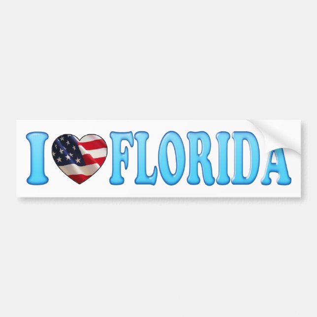 Para Coche Cool Blue Me encanta Florida - Pegatina (Frente)