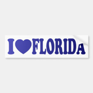 Para Coche Corazón de Florida en azul - Pegatina