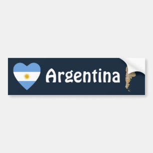Para Coche Corazón de la bandera de la Argentina + Pegatina