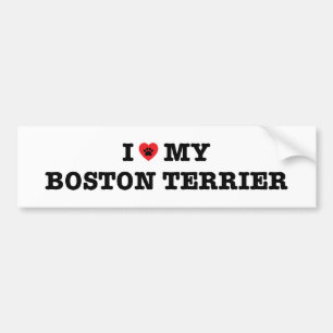 Para Coche Corazón de mi pegatina de parachoques de Boston Te