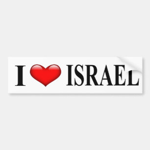 Para Coche Corazón Israel parachoques pegatina
