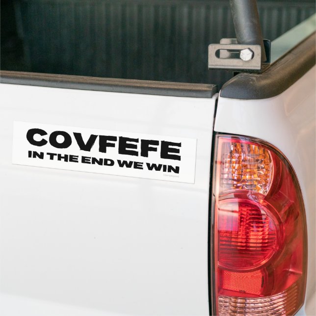 Para Coche COVFEFE - AL FINAL GANAMOS - Pegatina parachoques (En Camión)