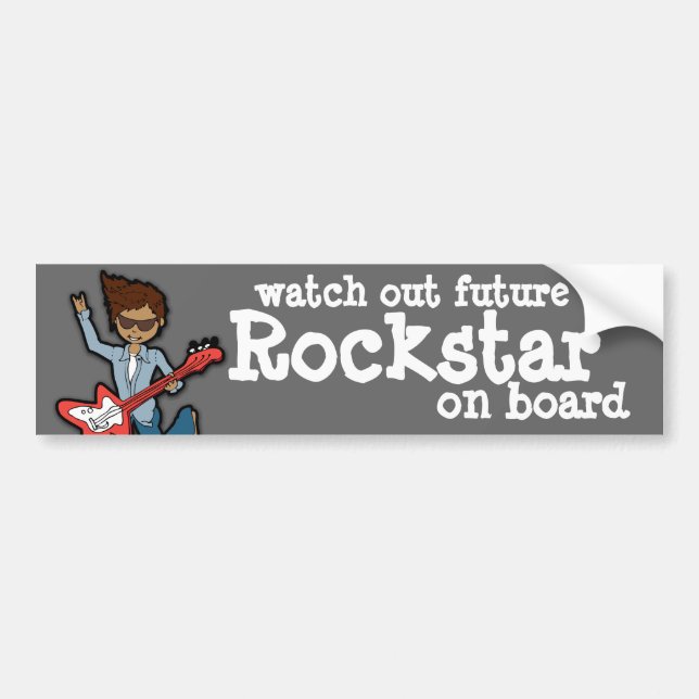 Para Coche Cuidado con la pegatina del parachoques Rockstar a (Frente)