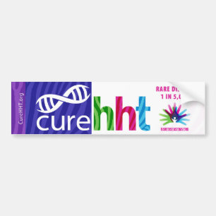 Para Coche Cure HHT Raras Enfermedad Pegatina del parachoques