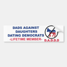 Dads Against Daughs Dating Demócrats Pegatina