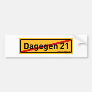 Para Coche dagegen21.de pegatina de automóvil