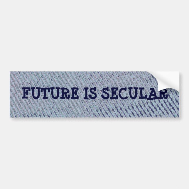 Para Coche Denim FUTURE ES pegatina del parachoques SECULAR (Frente)