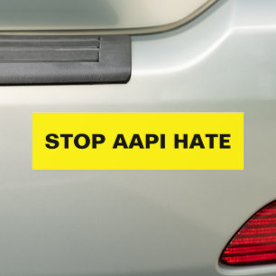 Para Coche Detener el odio de AAPI, pegatina de parachoques a