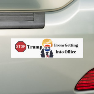 Para Coche Detener la pegatina de Trump Bumper