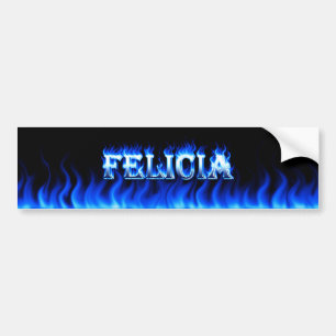 Para Coche Diseño de la pegatina del parachoques azul Felici