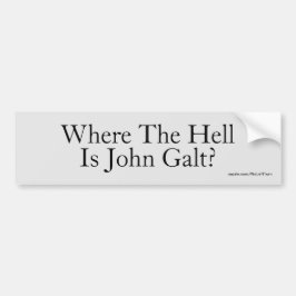 Para Coche ¿Dónde Diablos Está John Galt? Pegatina rectangula