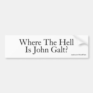 Para Coche ¿Dónde Diablos Está John Galt? Pegatina rectangula