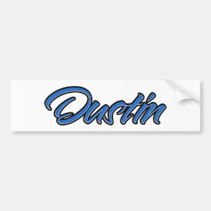 Para Coche Dustin Name blue Aufkleber Pegatina Autoaufkleber