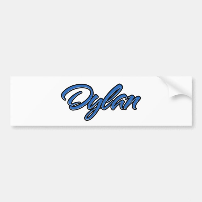 Para Coche Dylan Name blue Aufkleber Pegatina Autoaufkleber (Frente)