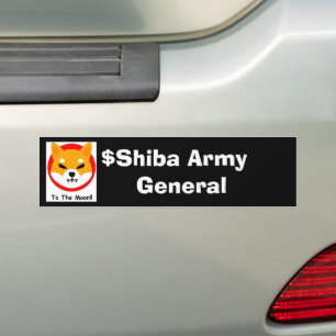 Para Coche EJÉRCITO SHIBA: Pegatina del parachoques general