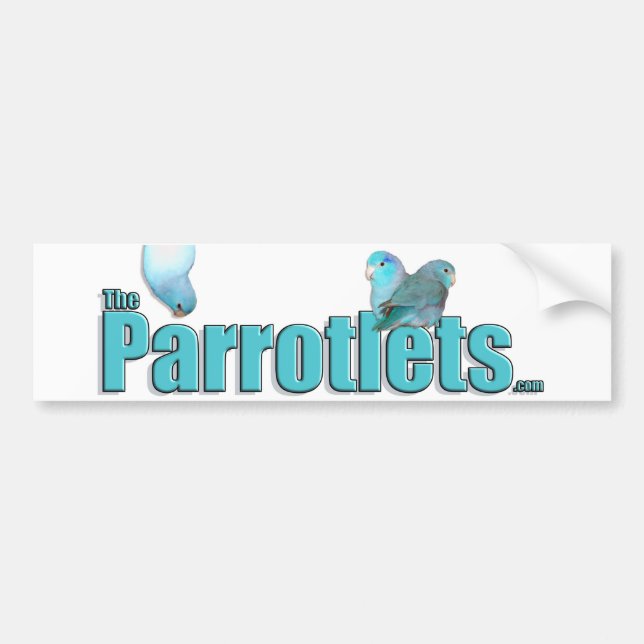 Para Coche El arte Pegatina de Parrotlets Blue Parrotlets Pac (Frente)
