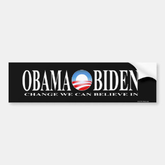 Para Coche El cambio obama biden negro del pegatina