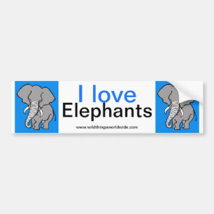 Para Coche Elefante - pegatina del parachoques