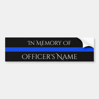 PARA COCHE EN MEMORIA DE FALLEN OFICIAL DELGADO PEGATINA DE L