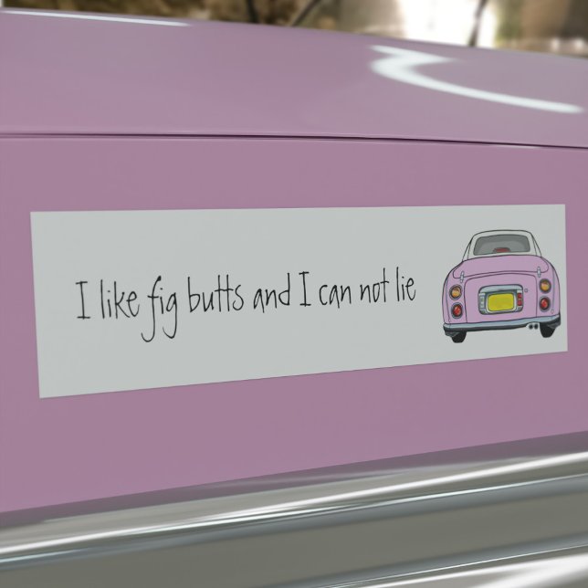 Para Coche Es gracioso que me gusta la pegatina del parachoqu (Do you like Pink Figaro cars and can not lie? This is the car bumper sticker just for you)