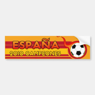 Para Coche España 2010 Campeones Pegatina de Fútbol