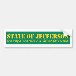 Para Coche Estado del pegatina del bumber de Jefferson