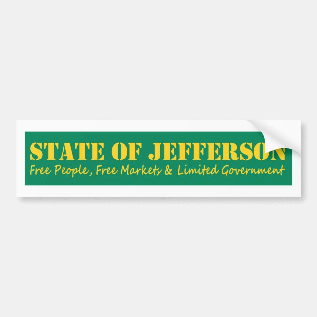 Para Coche Estado del pegatina del bumber de Jefferson (Frente)