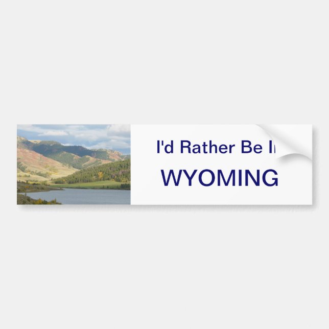 Para Coche Esté bastante en el pegatina de Wyoming (Frente)