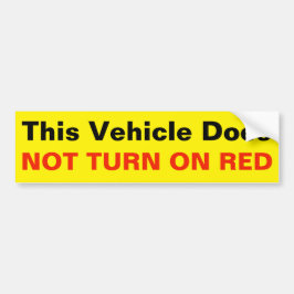 Para Coche Este vehículo no gira al pegatina ROJO