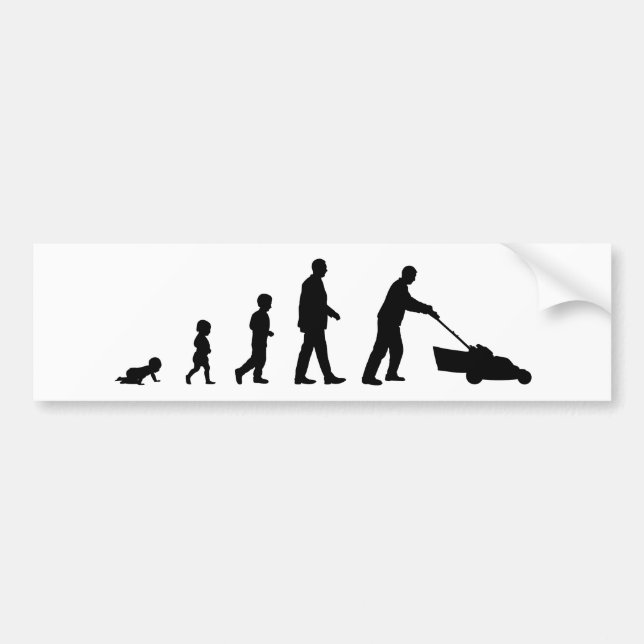 Para Coche Evolución de papá - Una pegatina de parachoques pa (Frente)