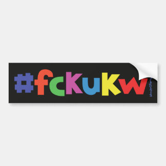 Para Coche #fckukw pegatina de trotamundos