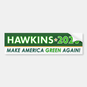 Para Coche Fiesta Verde presidente Hawkins 2020 Pegatina de p