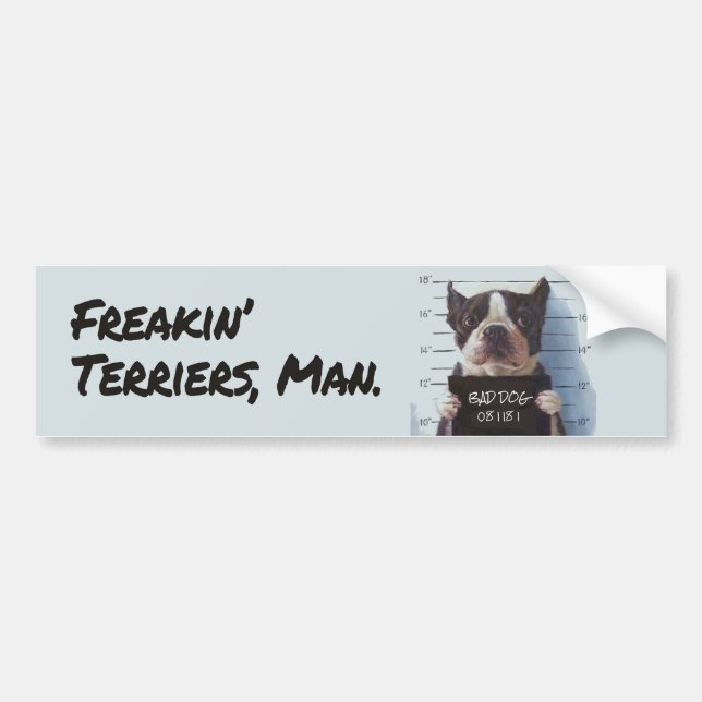 Para Coche Freakin' Terriers, Hombre. Pegatina rectangular (Frente)
