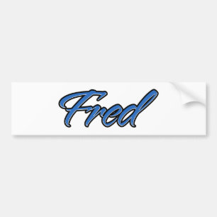 Para Coche Fred Name blue Aufkleber Pegatina Autoaufkleber
