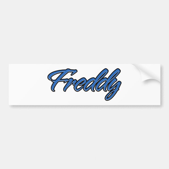 Para Coche Freddy Name blue Aufkleber Pegatina Autoaufkleber (Frente)