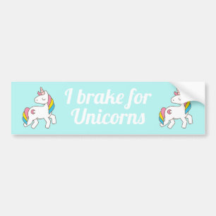 Para Coche Freno por la pegatina del parachoques del unicorni