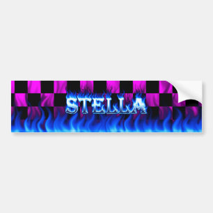 Para Coche Fuego de Stella y diseño azules de la pegatina