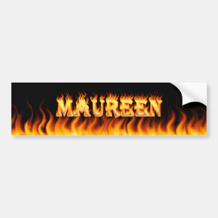 Para Coche Fuego real de Maureen y diseño de la pegatina par