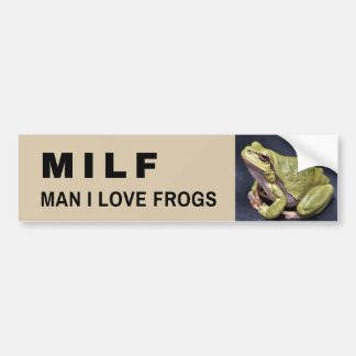 Para Coche Funny Frog Pegatina - MILF Man I Love Frogs