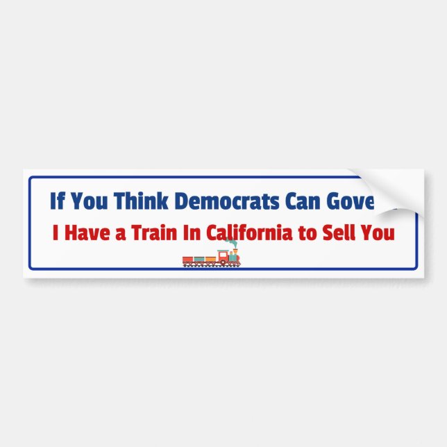 Para Coche Funny Pegatina conservador antidemócrata (Frente)