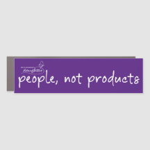Gente, no productos, imán de coches