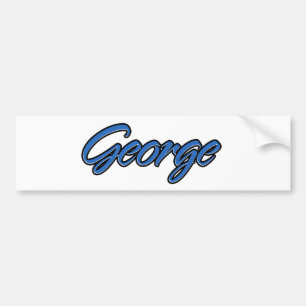 Para Coche George Name blue Aufkleber Pegatina Autoaufkleber