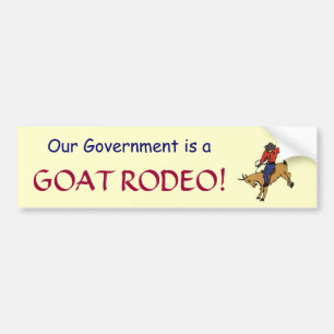 Para Coche GF- pegatina del rodeo de la cabra del gobierno