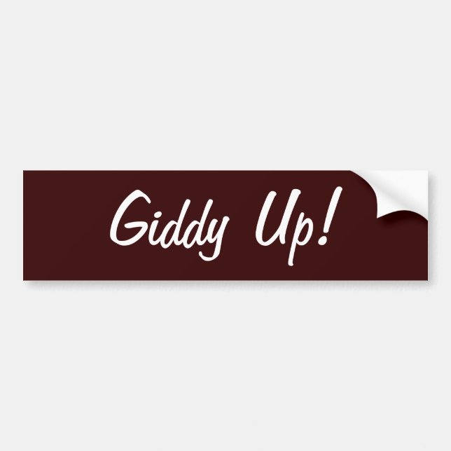 Para Coche ¡Giddy Up! Pegatina rectangular (Frente)