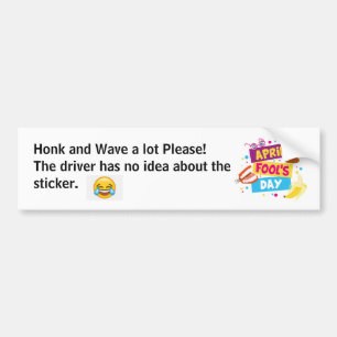 Para Coche Graciosa pegatina de parachoques en el Día de los 